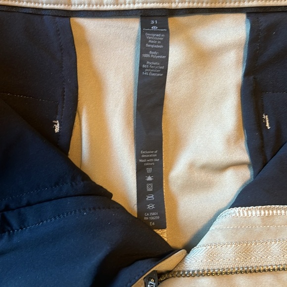 Lululemon Commission Pants Warpstreme Slim-Fit Mens size 31” - Picture 4 of 5